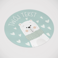 personalizowane naklejki z misiem