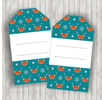 Etykiety / tagi na prezenty  LISKI - do wydruku