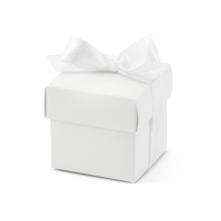 Pudełeczka dla gości  białe z kokardką