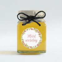 Naklejki /  etykietki na słoiczki z miodem SPRING GARDEN RED