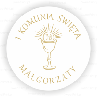 Personalizowane naklejki  na pierwszą komunię