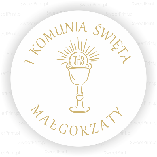 personalizowane naklejki na pierwszą komunię