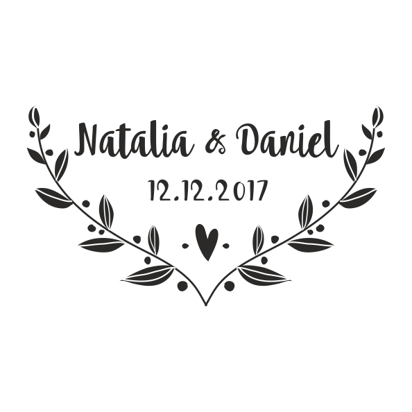 personalizowana pieczątka ślubna do oznaczania kopert