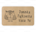 Personalizowane naklejki szkolne z sową - SweetPrint.pl