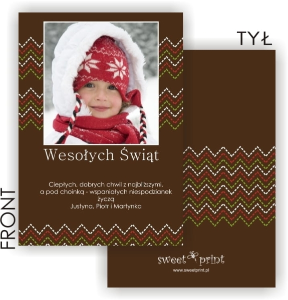 kartka ze zdjęciem na Boże Narodzenie
