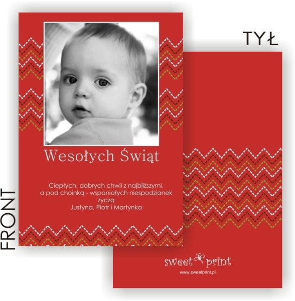 Personalizowane foto kartki na Boże Narodzenie