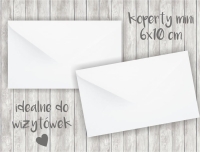 Biała koperta  mini 5,8 x 10,2 cm / 10 szt